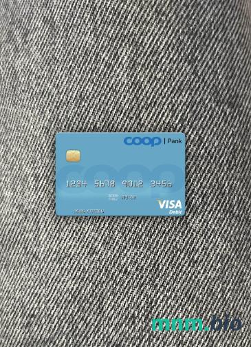Estonia Coop Pank visa obciążyć card wygląd fotograficzny skan PSD + zdjęcie